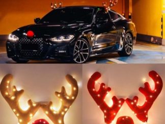 Decoración-Navidad: Cornamenta XL con Luz para Vehículo (+)