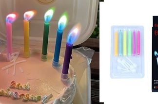 Decoración para Cumpleaños: Velas con Llamas Coloridas 6pcs