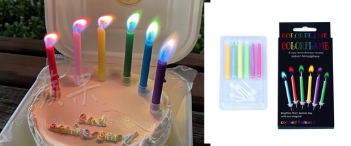 Decoración para Cumpleaños: Velas con Llamas Coloridas 6pcs