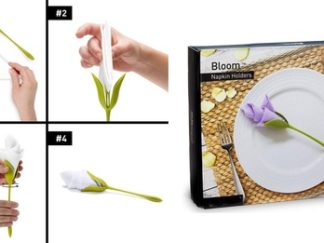 Decoración para Mesa: Porta Servilleta en Flor 4pcs