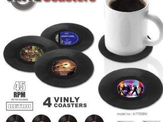 Decoración para Mesa: Porta Vaso Disco 4pcs