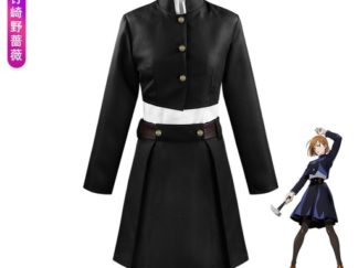 Disfraz Conjunto Jujutsu Kaisen咒術迴戰-Kugisaki Nobara釘岐野薔薇 Negro 3pcs (+)