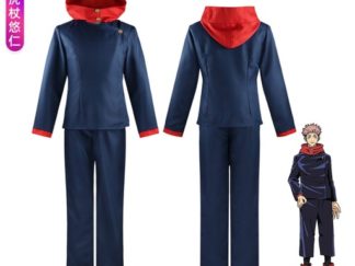 Disfraz Conjunto Jujutsu Kaisen咒術迴戰-Yuji Itadori虎杖悠仁 Azul Marino 2pcs (+)