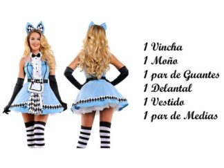 Disfraz Lolita Alice Wonderland 6pcs