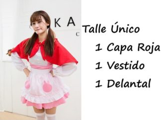Disfraz Lolita Rojo 3pcs