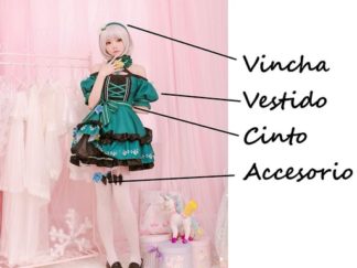 Disfraz Lolita Verde 4pcs