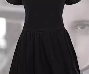 Disfraz Vestido de Addams Wednesday con Mangas Cortas (+)