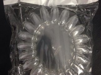 Exhibidor Uñas Transparentes con Paleta Ovalada 10pcs