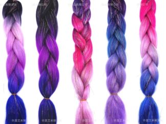 Extensión Trenza Gradiente de 3 colores con Cabello Angel Brilloso