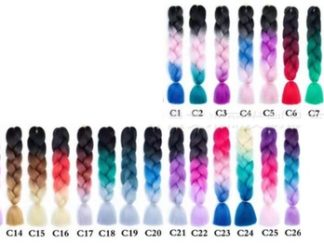 Extensión Trenza Gradiente de 3 colores serie C#