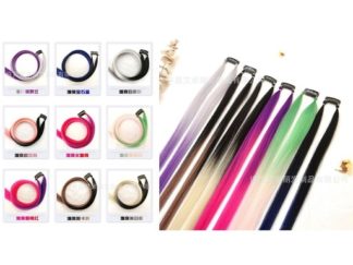 Extensión con Hebilla de 2-Colores Gradiente 60cm 10g*2pcs