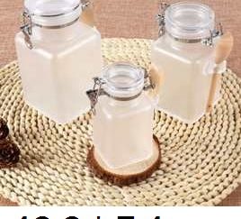 Frasco Sellado con Cucharita Cuadrado 300ml