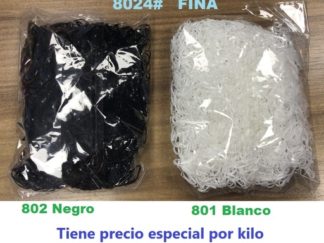 Gomita 8024# Fina Blanco y Negro 50g (+)