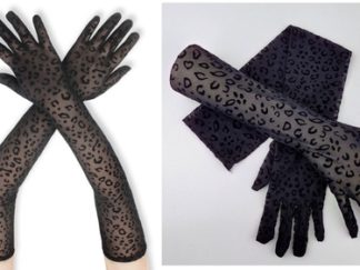 Guante Largo de Chifón Animal Print (+)