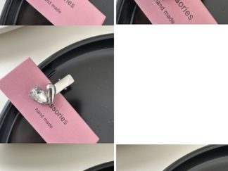 Hebilla Plateada con Perla/Strass