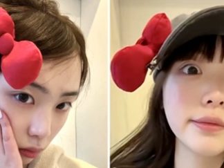 Hebilla con Moño Rojo Grande de Kitty