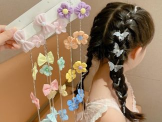 Hebillas con Moños y Flores para usar con Trenza *par