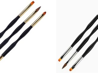 Kit de Pinceles para Pintar Uña 2-Lados 3pcs