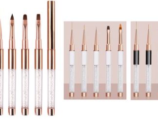 Kit de Pinceles para Pintar Uña con Strass 5pcs