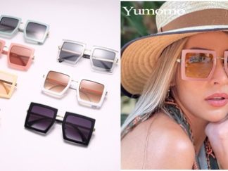 Lente del Sol Cuadrado con Borde Grueso