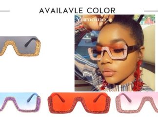 Lente del Sol Cuadrado con W Strass