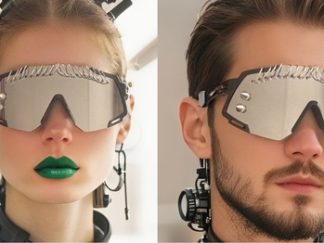 Lente del Sol con Tachas y Argollas