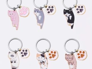 Llavero Gatito Colgado con Huella