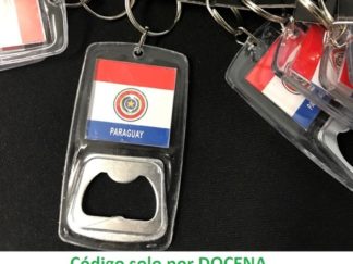 Llavero *docena: Paraguay con Abridor