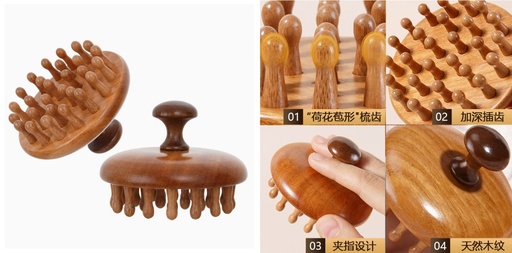 Masajeador Coporal de Madera tipo Cepillo