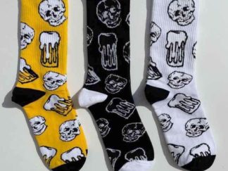 Medias 1/2Pantorilla Calavera con Cerveza