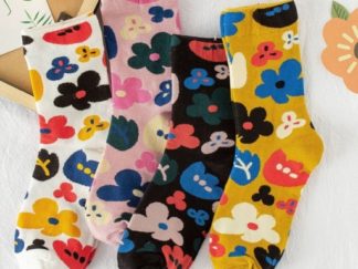 Medias Cortas Flores