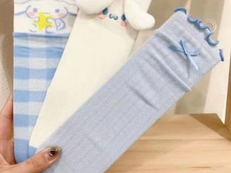 Medias 1/2Pantorilla SANRIO Blanco+Celeste