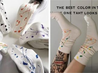 Medias Cortas Salpicaduras de Tinta