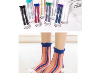 Medias Finas Cortas Dedos con Uñas Pintadas