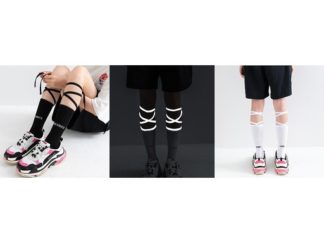 Medias 1/2Pantorilla con Cordón Luminiscente