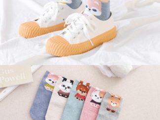Medias Tobilleras Animal Kawaii con Cabeza Grande