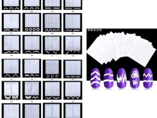 Moldura Sticker para Delinear las Uñas 24pcs