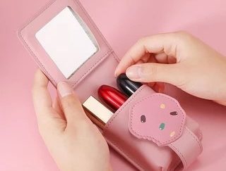 Neceser Mini con Espejito Tono Rosado