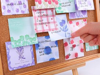 Nota Pega Sola Flores 8*8cm 50pcs