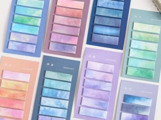 Nota Pega Sola estilo Acuarela 1,5*5cm 6*20pcs