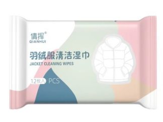 Pañuelo Húmedo para Limpiar Campera de Plumas 12pcs