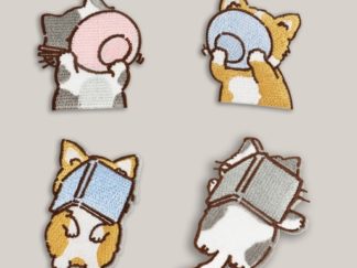 Parche para Tela Gato Comiendo/Leyendo