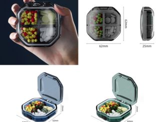 Pastillero Octágonal con 4 Divisiones