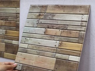 Pegasola Decorativa para Pared Madera Afligido 30*30cm 5pcs