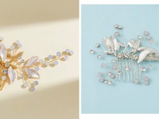 Peineta con Hojas y Strass (+)