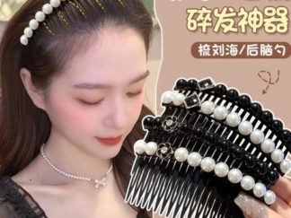 Peineta con Perlas Blancas y Negras