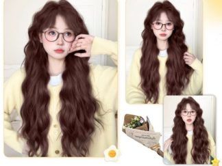 Peluca Castaña con Rulos 60cm