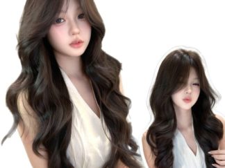 Peluca Castaña con Rulos 75cm