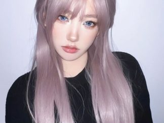 Peluca Lila-Cenice Liso 50cm