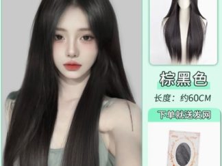 Peluca Negra Liso 75cm